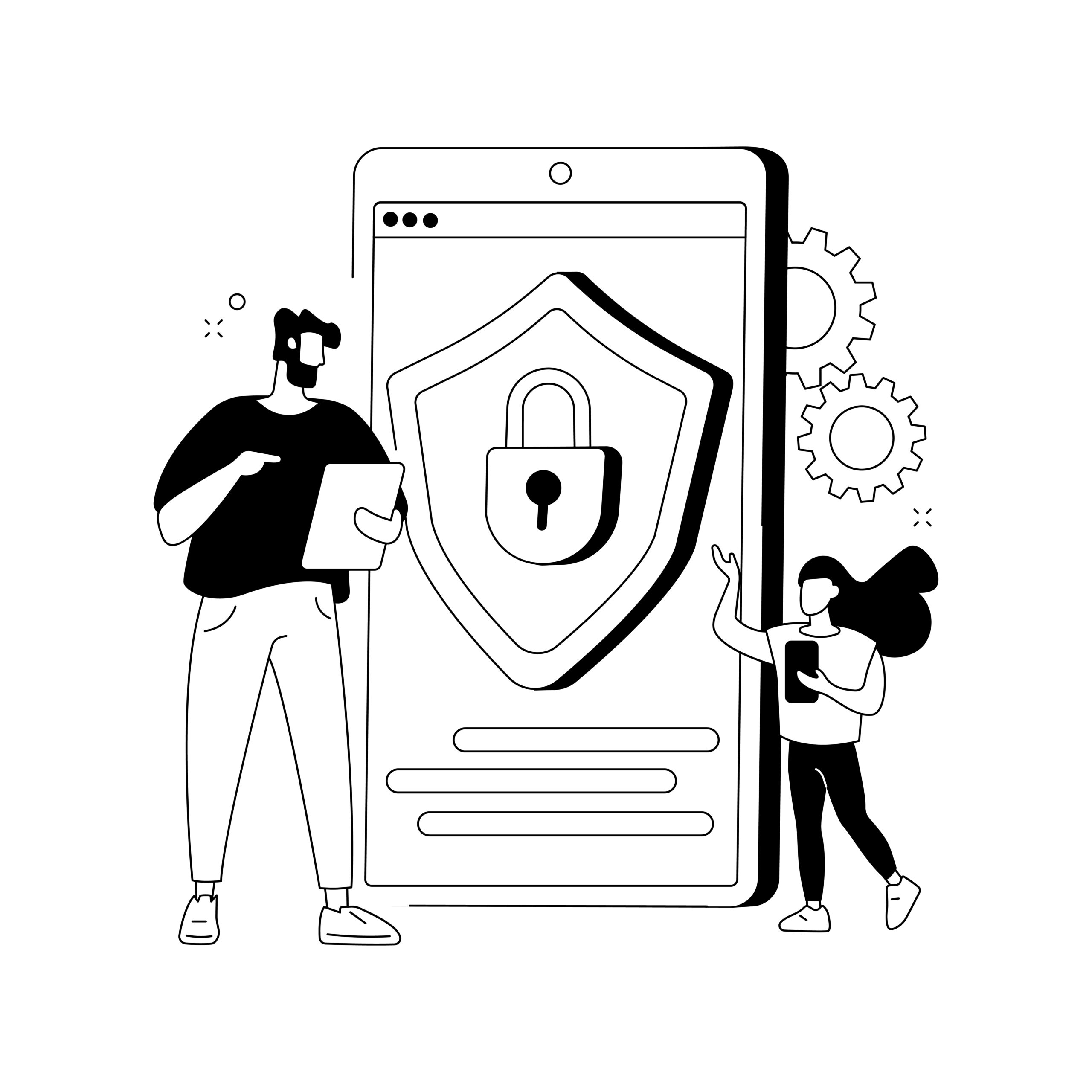 Parental control software abstract concept vector illustration.