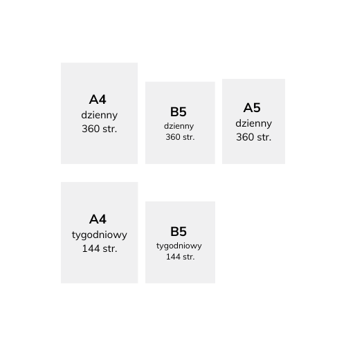 Acero formaty kalendarz książkowy Acero formaty